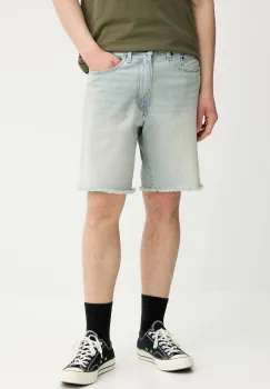 Levi's pantaloni scurti jeans culoarea bej, A8461 imagine