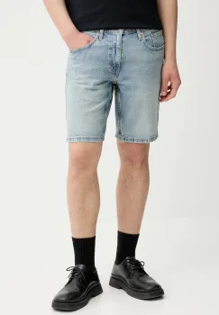 Levi's pantaloni scurti jeans culoarea gri imagine