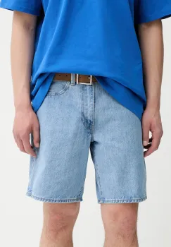 Levi's pantaloni scurti jeans culoarea gri imagine