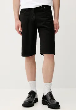 Levi's pantaloni scurti jeans culoarea negru, 39434 imagine