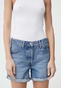 Levi's pantaloni scurti jeans femei, neted, high waist imagine