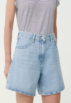 Levi's pantaloni scurti jeans HIGH BAGGY SHORT femei, neted, high waist, A9311 imagine
