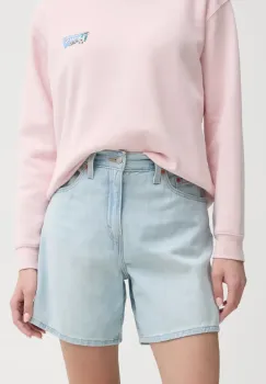 Levi's pantaloni scurti jeans HIGH BAGGY SHORT femei, neted, high waist, A9311 imagine