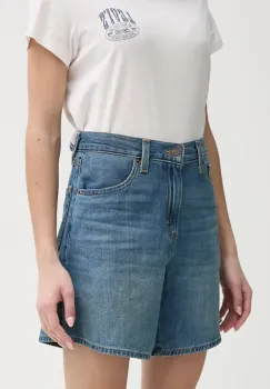 Levi's pantaloni scurti jeans HIGH BAGGY SHORT femei, neted, high waist, A9311 imagine