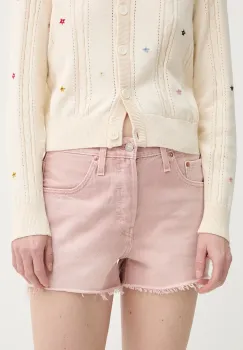 Levi's pantaloni scurti jeans neted, high waist imagine
