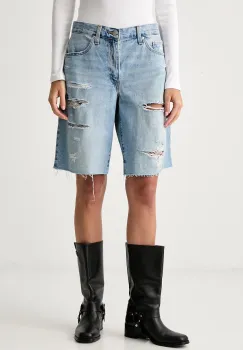 Levi's pantaloni scurti pentru femei din denim BAGGY DAD imagine