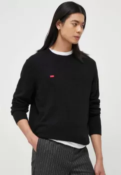 Levi's pulover de lana barbati, culoarea negru, light imagine