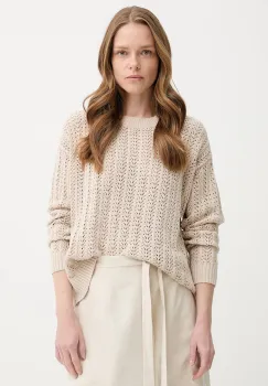 Levi's pulover din amestec de in SUNRISE CROCHET SWEATER culoarea bej, light, 0013A imagine