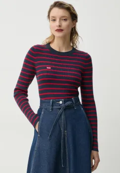 Levi's pulover femei, culoarea albastru marin imagine