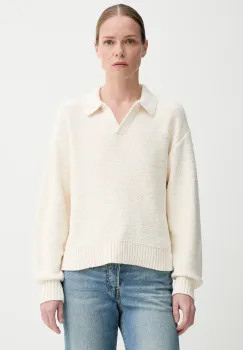 Levi's pulover SATELLITE POLO SWEATER femei, culoarea alb, 0012N imagine