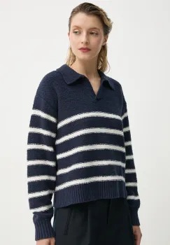 Levi's pulover SATELLITE POLO SWEATER femei, culoarea albastru marin, 0012N imagine