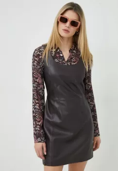 Levi's rochie culoarea maro, mini, mulata imagine