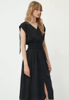 Levi's rochie culoarea negru, midi, evazati, A8694 imagine