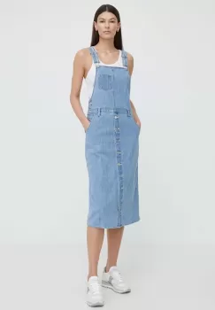 Levi's rochie jeans midi, evazati imagine