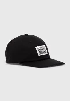 Levi's sapca de baseball din bumbac culoarea negru, cu imprimeu, 000A9-0000 imagine
