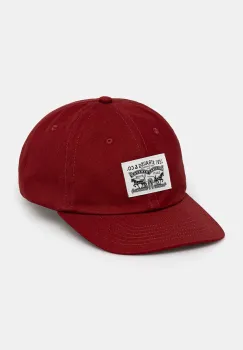 Levi's sapca de baseball din bumbac culoarea rosu, cu imprimeu, 000A9-0018 imagine