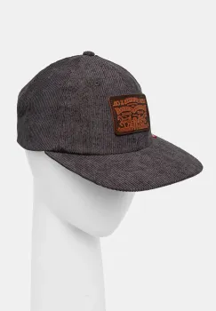 Levi's sapca de baseball din catifea culoarea gri, cu imprimeu, 000A9-0004 imagine