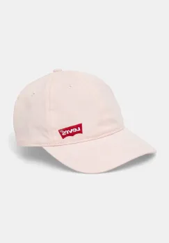 Levi's sapca din bumbac pentru copii LAN RICHMOND BATWING CURVE BRI culoarea roz, cu imprimeu imagine