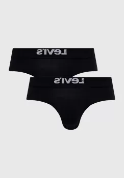 Levi's slip 2-pack barbati, culoarea negru imagine