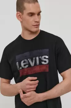 Levi's Tricou barbati, culoarea negru, cu imprimeu imagine