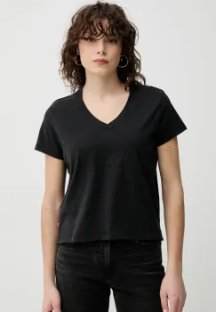 Levi's tricou BOXY VNECK TEE femei, culoarea negru, A8774 imagine