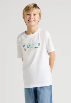 Levi's tricou copii CRASHING WAVES BATWING TEE culoarea alb, cu imprimeu, 9EM650 imagine
