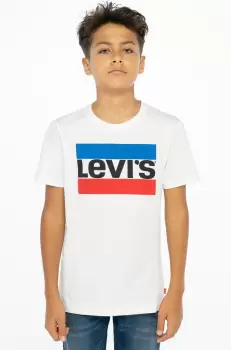 Levi's Tricou copii culoarea alb, cu imprimeu imagine