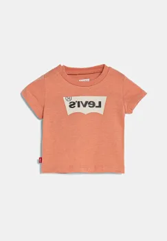 Levi's tricou copii culoarea portocaliu, cu imprimeu imagine
