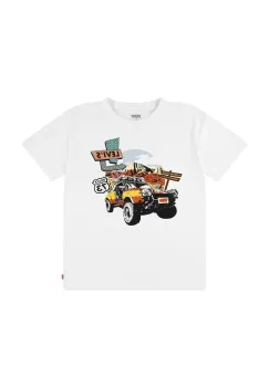 Levi's tricou copii DAY TRIP TEE culoarea alb, cu imprimeu, 9EM787 imagine