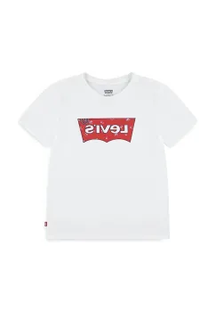 Levi's tricou copii FLORAL BATWING SS TEE culoarea alb, 3EP008 imagine