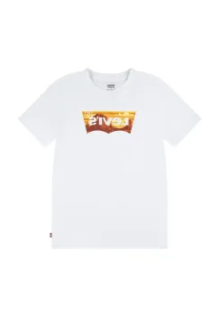 Levi's tricou copii GOLDEN GLOW BATWING TEE culoarea alb, cu imprimeu, 8EM295 imagine