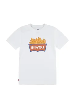 Levi's tricou copii LVB FRENCH FRY TEE culoarea alb, cu imprimeu, 8EN623 imagine