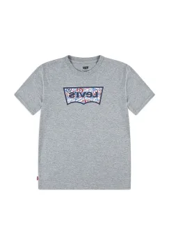 Levi's tricou copii ON THE ROAD BATWING TEE culoarea gri, cu imprimeu, 9EN945 imagine