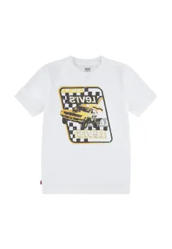 Levi's tricou copii RACE TO THE FINISH TEE culoarea alb, cu imprimeu, 8EN609 imagine