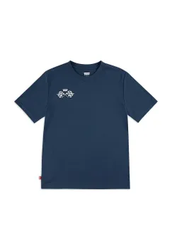Levi's tricou copii SPEED TRIALS TEE culoarea bleumarin, cu imprimeu, 9EP039 imagine