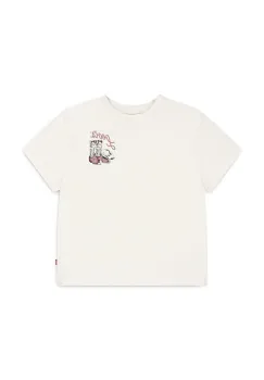 Levi's tricou copii WESTERN OVERSIZED TEE culoarea bej, 3EP074 imagine