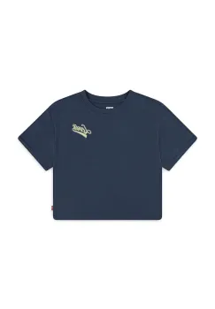 Levi's tricou de bumbac pentru copii BOXY MEET AND GREET culoarea bleumarin, 4EN561 imagine