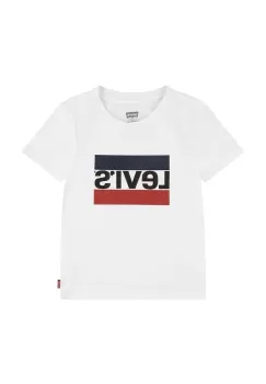 Levi's tricou de bumbac pentru copii culoarea alb imagine