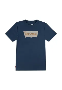Levi's tricou de bumbac pentru copii culoarea turcoaz, cu imprimeu, 9E8157 imagine