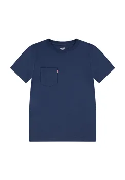 Levi's tricou de bumbac pentru copii SUNSET POCKET TEE culoarea albastru marin, neted, 8EM359 imagine