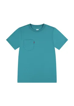 Levi's tricou de bumbac pentru copii SUNSET POCKET TEE culoarea turcoaz, neted, 9EM359 imagine
