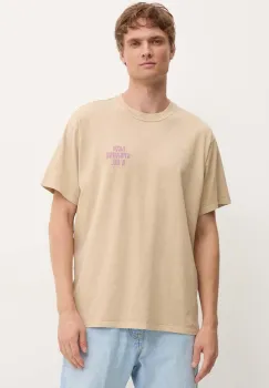 Levi's tricou din bumbac barbati, culoarea galben, cu imprimeu, 87373 imagine