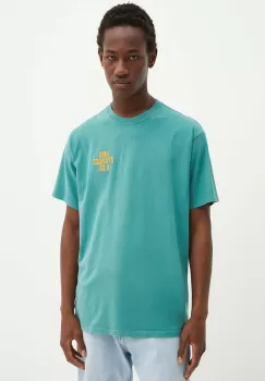 Levi's tricou din bumbac barbati, culoarea verde, cu imprimeu, 87373 imagine