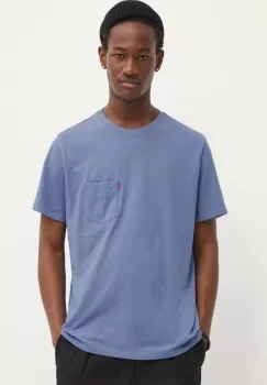 Levi's tricou din bumbac barbati, culoarea violet, cu imprimeu imagine