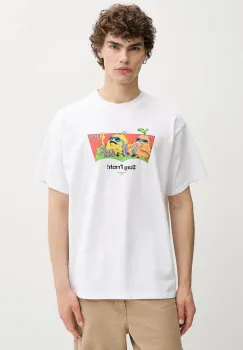 Levi's tricou din bumbac culoarea alb, cu imprimeu, 0008C imagine