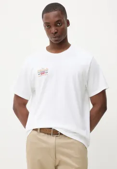 Levi's tricou din bumbac culoarea alb, cu imprimeu, 16143 imagine