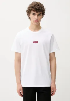 Levi's tricou din bumbac culoarea alb, cu imprimeu, 79554 imagine