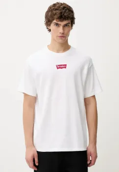 Levi's tricou din bumbac culoarea alb, cu imprimeu, 87373 imagine