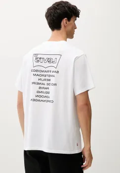Levi's tricou din bumbac culoarea alb, cu imprimeu, A2082 imagine