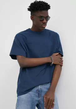 Levi's tricou din bumbac culoarea albastru marin, cu imprimeu imagine